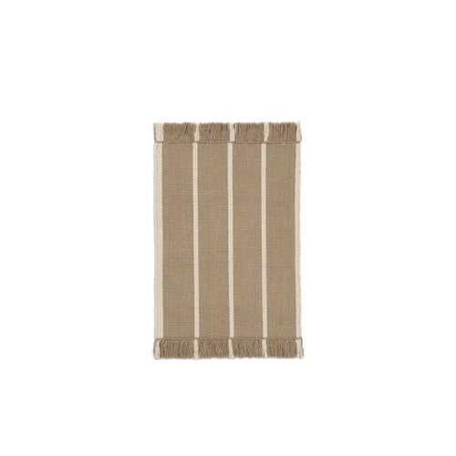 Calm Kelim Teppich 50x70 cm - Dark Sand/Off-white