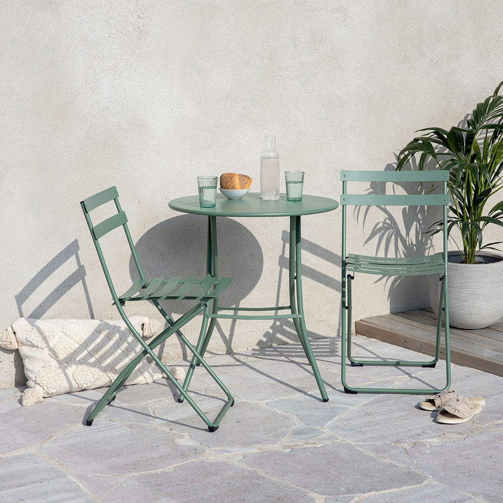 Sirio Café tisch 67 cm Salbeigrün Stahl