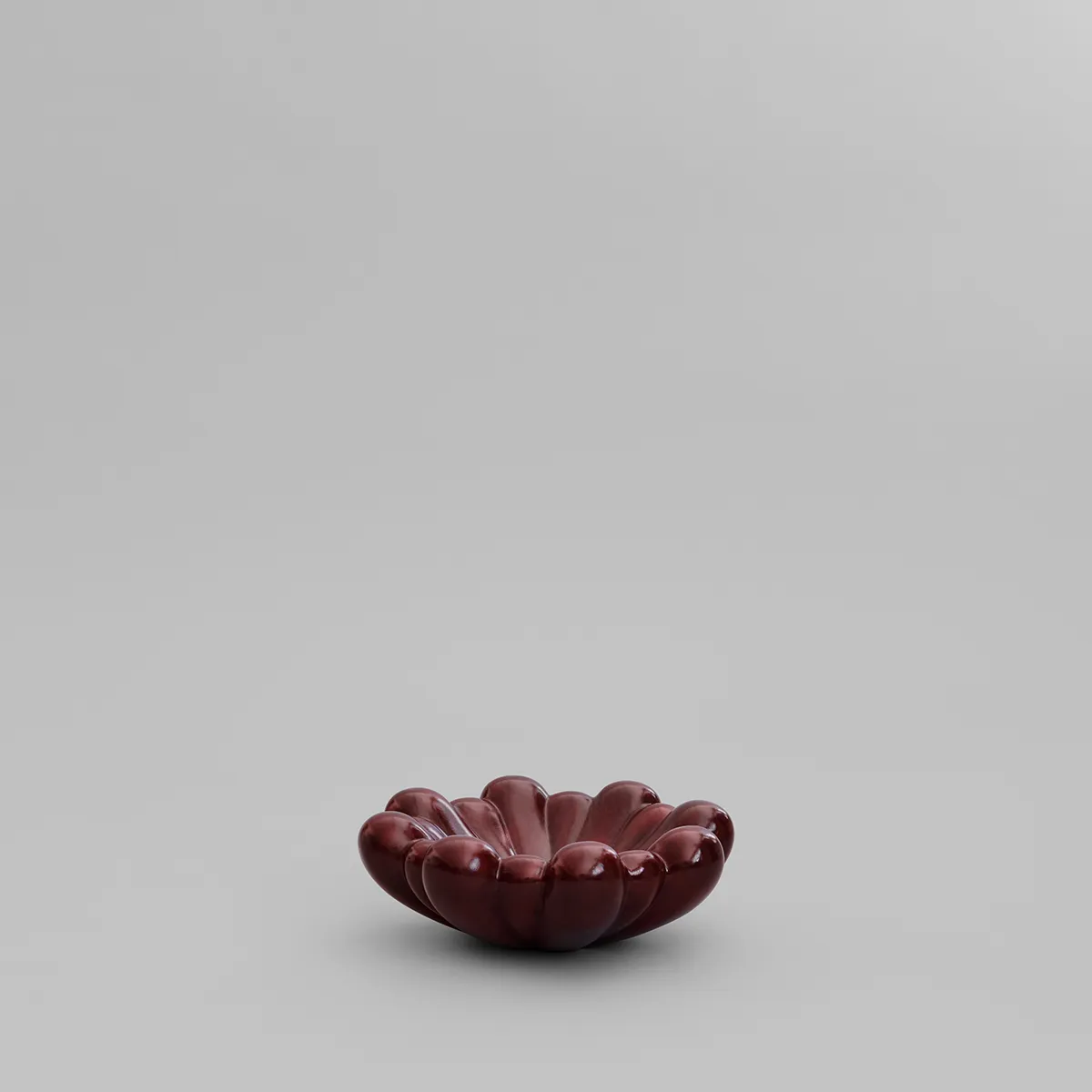 Handgefertigte Dekoschale Bloom Maroon Ø 28,5 cm