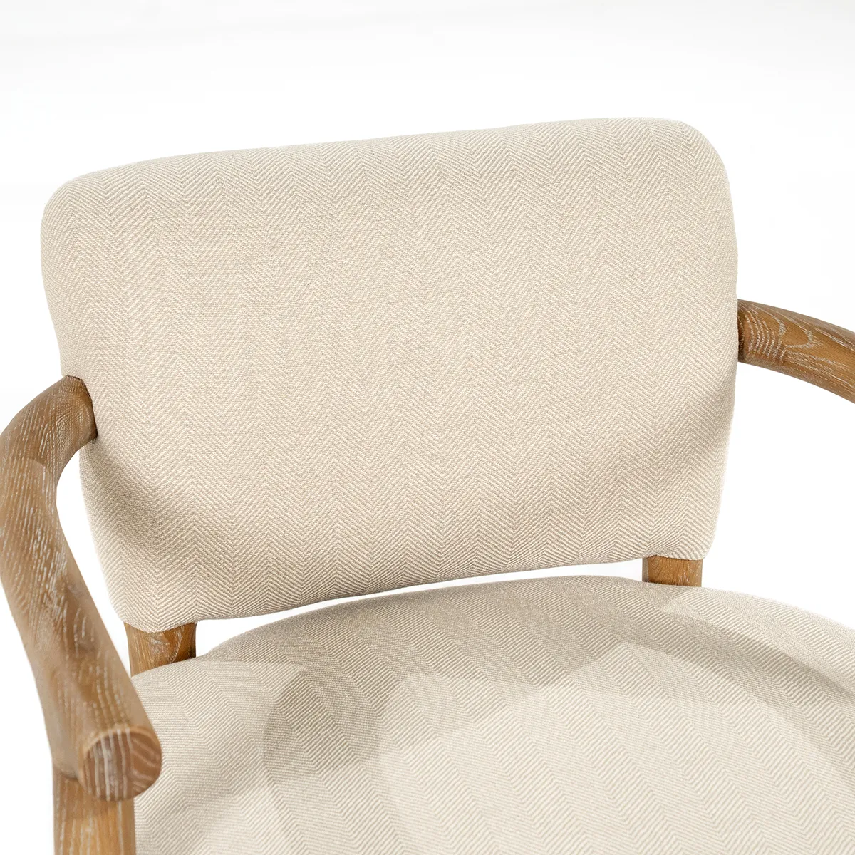 Sessel aus Eschenholz Glenn Herringbone Beige