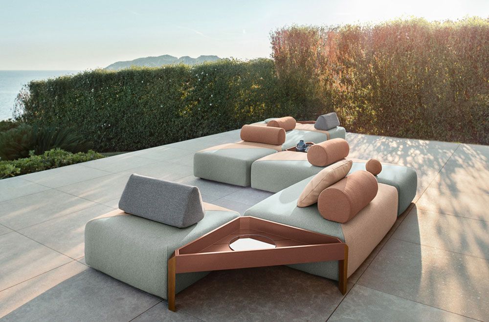 BRIXX Rückenkissen Dreieck 664/twist dunkel türkis 