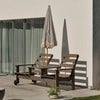 Gatsby Sonnenschirm Ø180 cm grau gestreift 