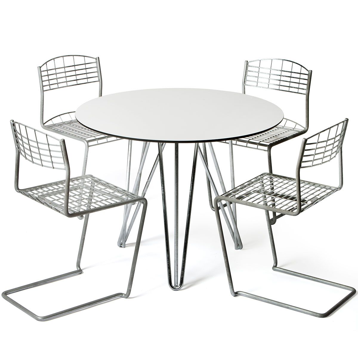 High Tech Esstischgruppe Ø90cm