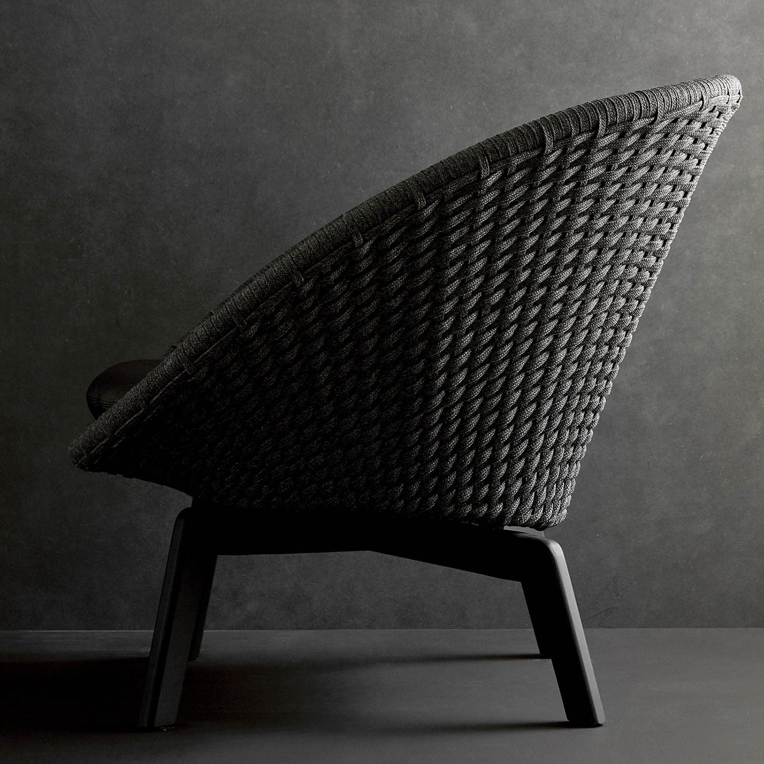 Peacock Lounge Chair W/Black Teak Beine Indoor