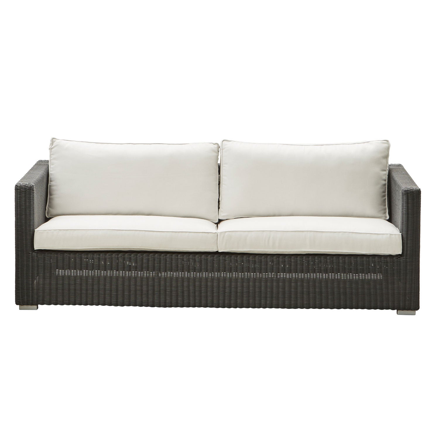 Chester Sofa Graphit Künstliches Rattan