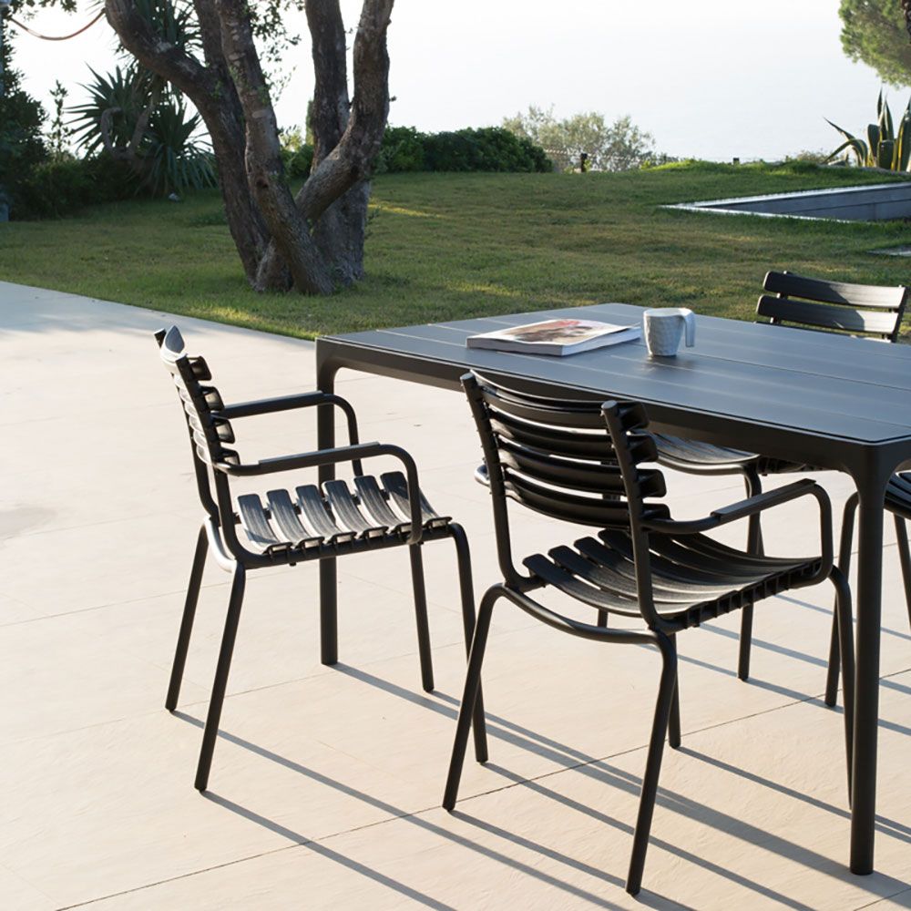 Clips Armlehnstuhl schwarz/Bambus 