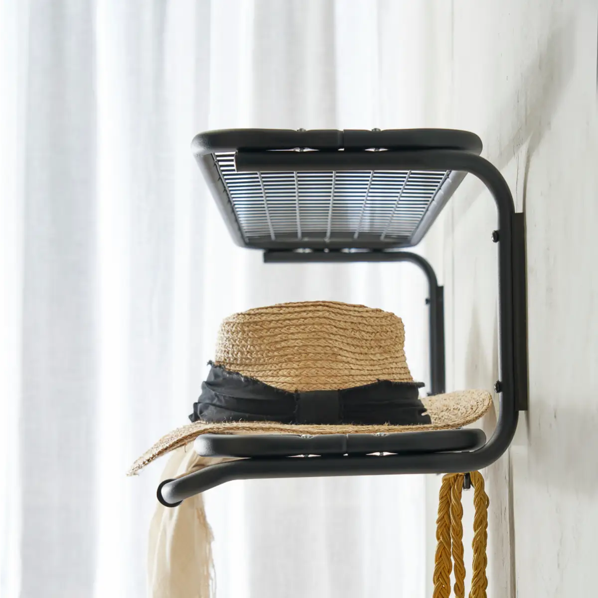 Classic Hutregal 100 cm Schwarz Schwarz