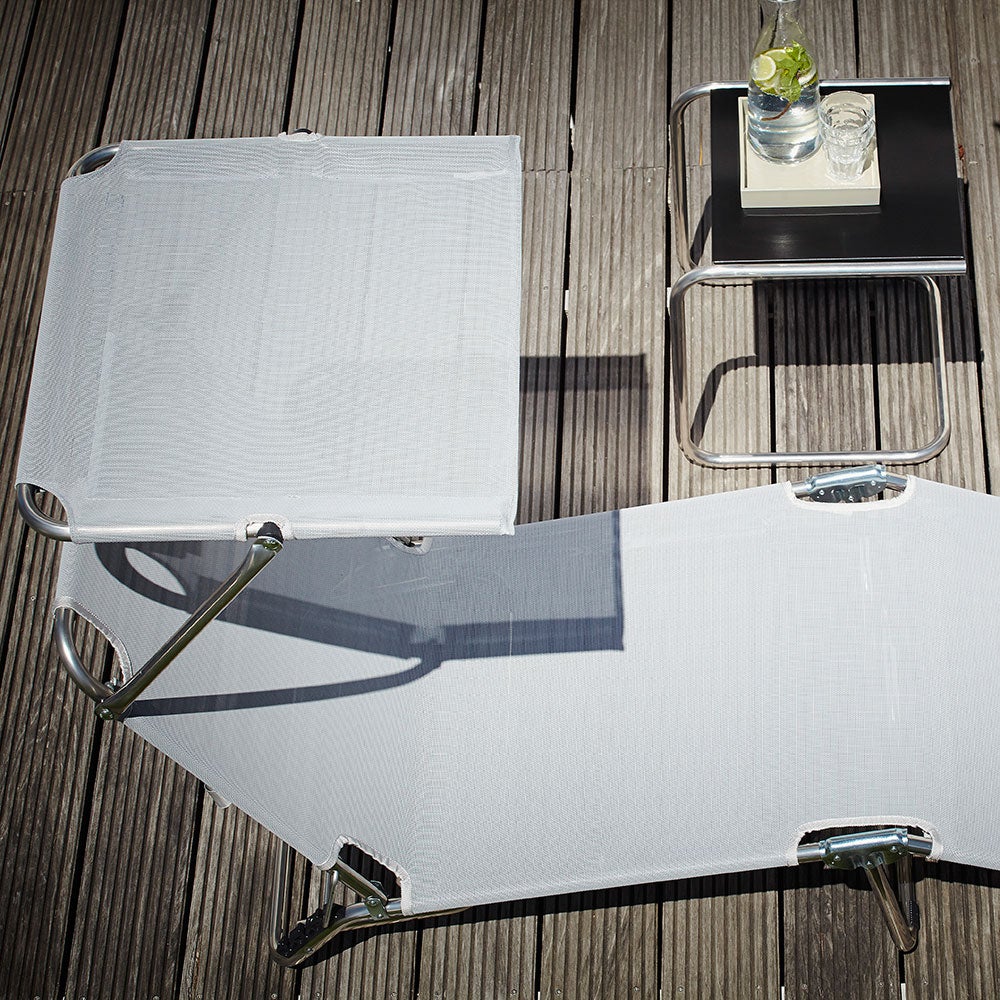 Amigo Sonnenliegeaufsatz schwarz Aluminium/Textilene