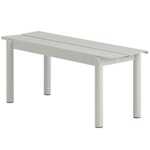 Linear Steel Bank 110x34 cm Grey 