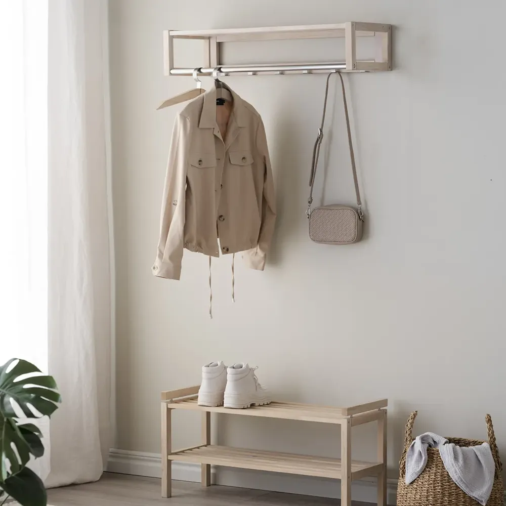 Confetti Hutablage 80x30 cm weiß pigmentierte Eiche