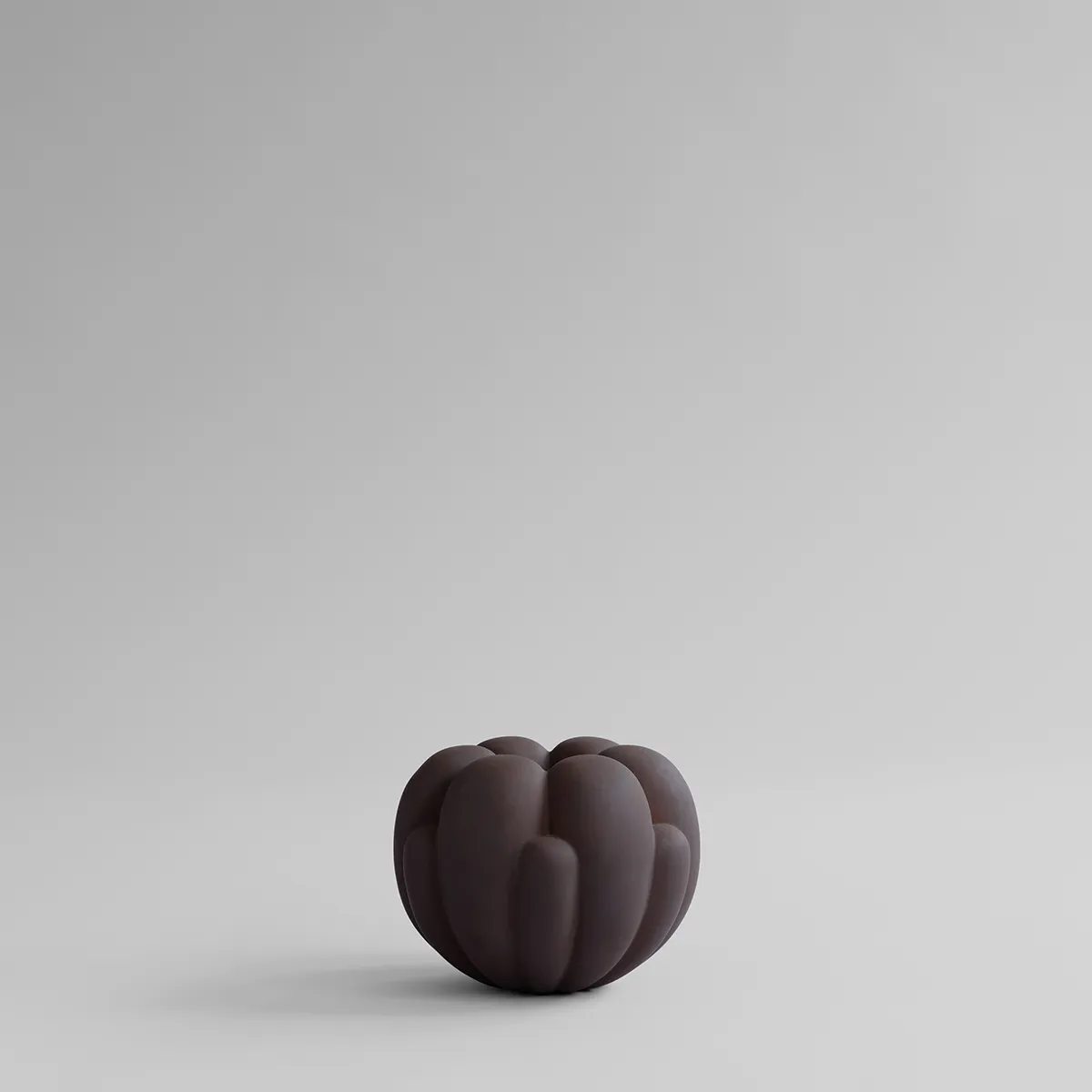 Handgefertigte Vase Bloom Petit Chocolate Brown H18 cm
