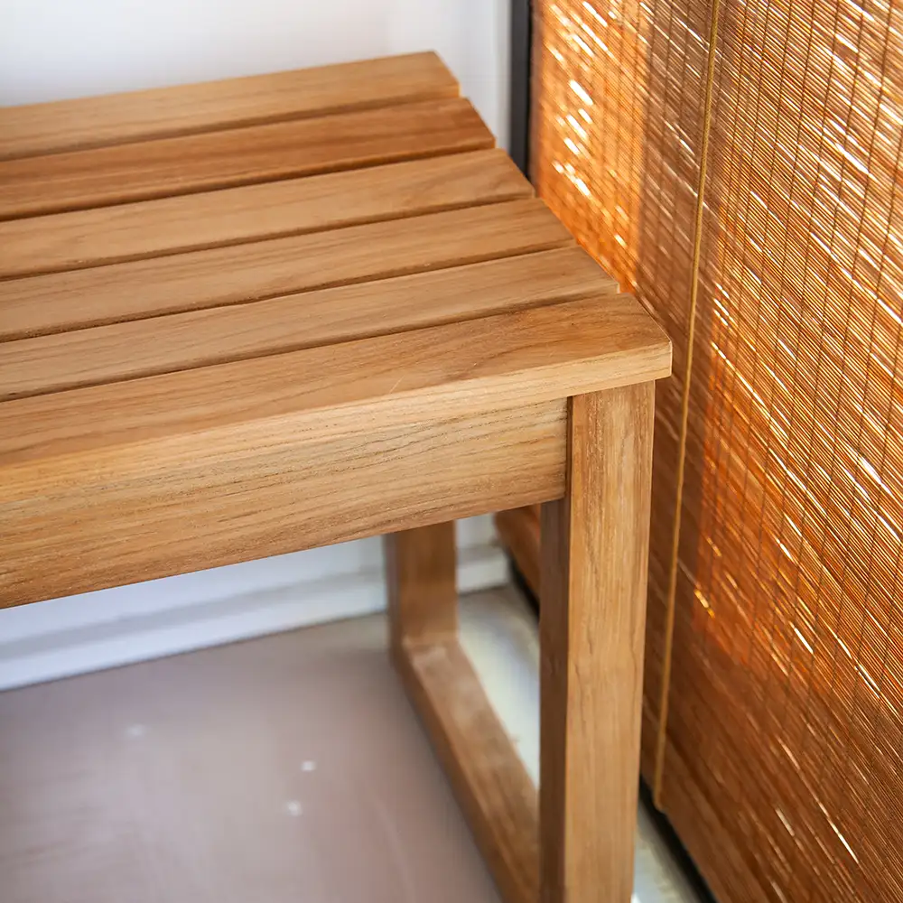 Vega Bank 120 cm Teakholz