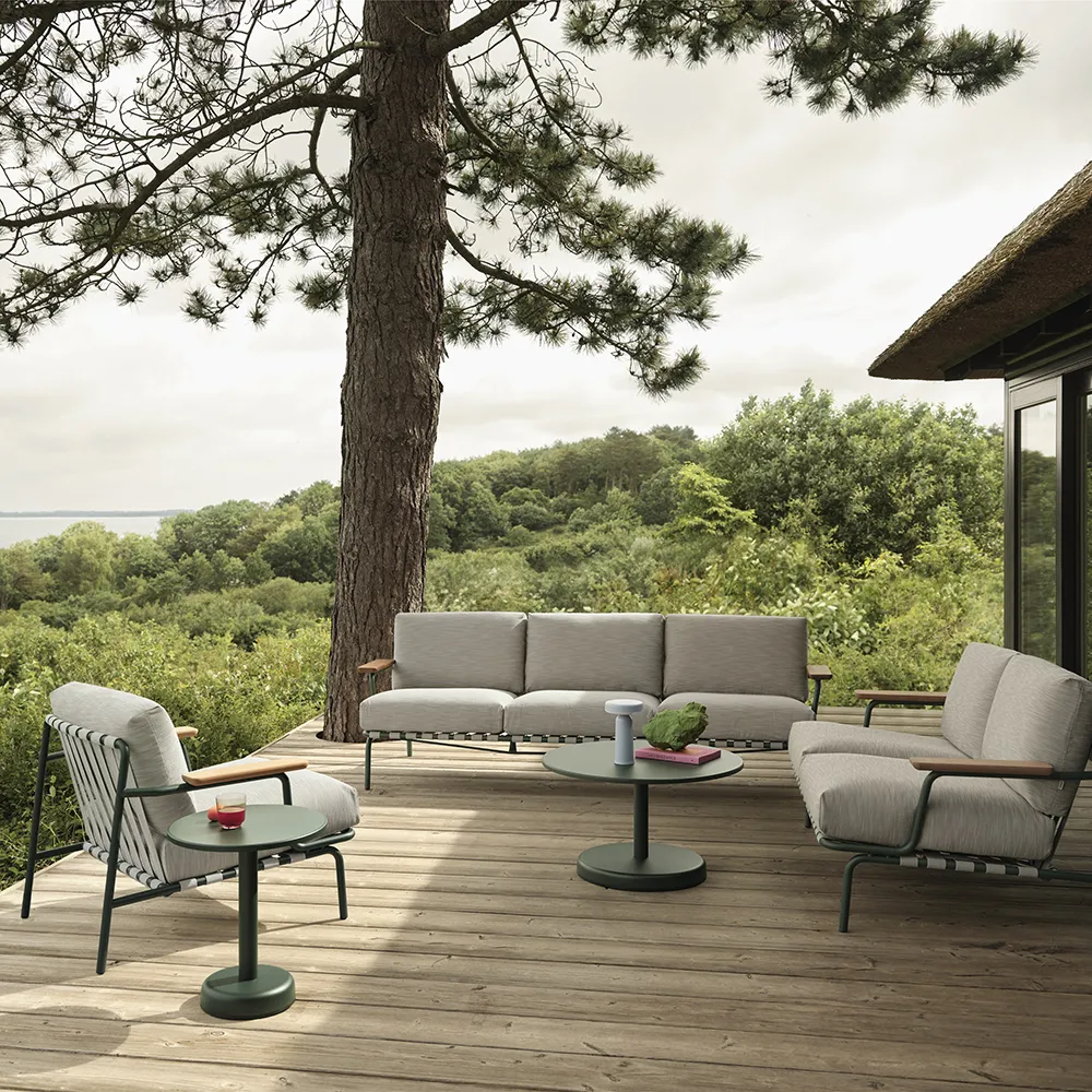 Settle 3-Sitzer Sofa Ribbed Weave 2/Dark Green 