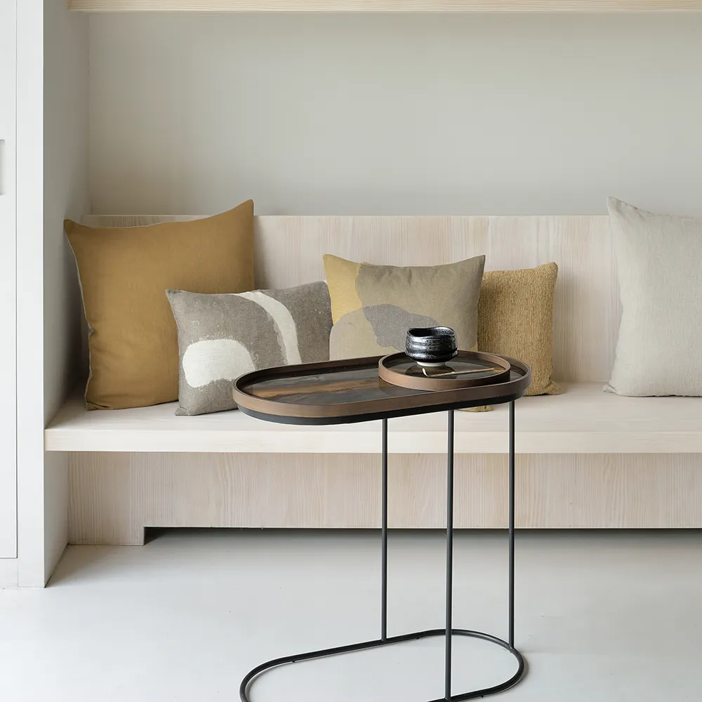 Organic Glastablett oval M bronze