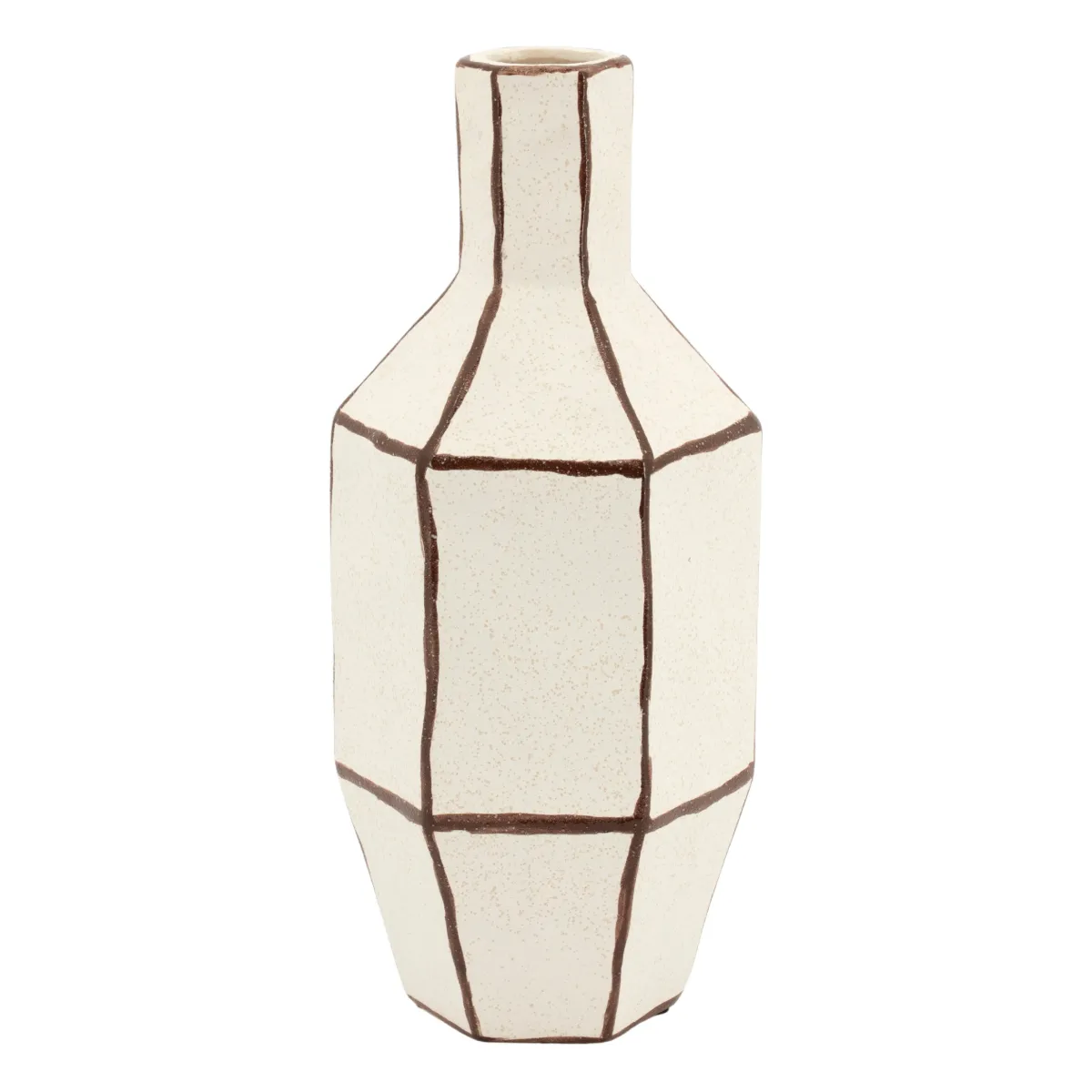 Facet 1 14,5x13x33 cm Steingut Off white
