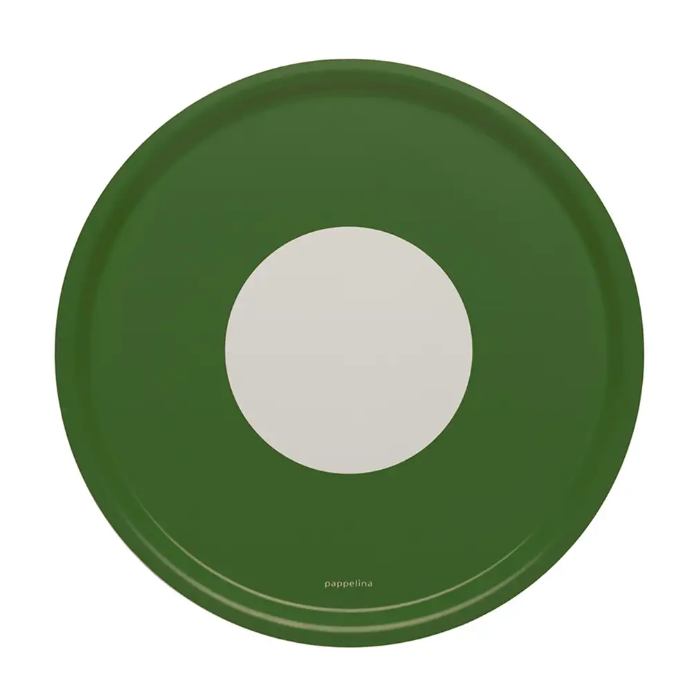 Tray vera 38x38 cm round dark green