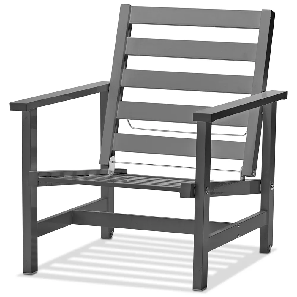 Sessel Grau Aluminium