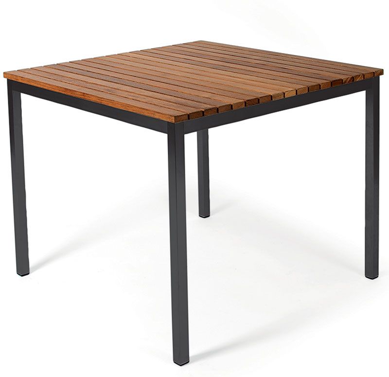 Häringe Esstisch 85X85cm Schwarz / Teak