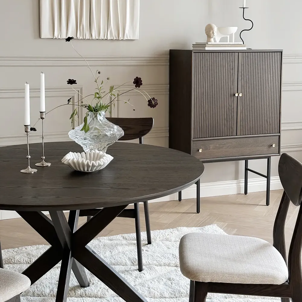 Calverton Esstisch Ø120 cm braune Eiche