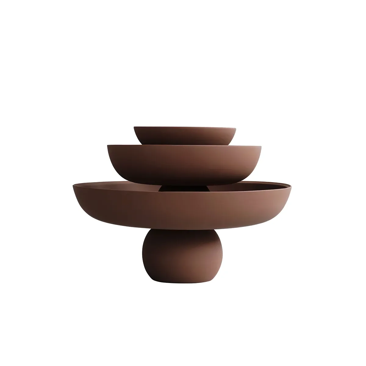 Handbemalte Dekoschale Baburu Medio Almond Ø 30 cm