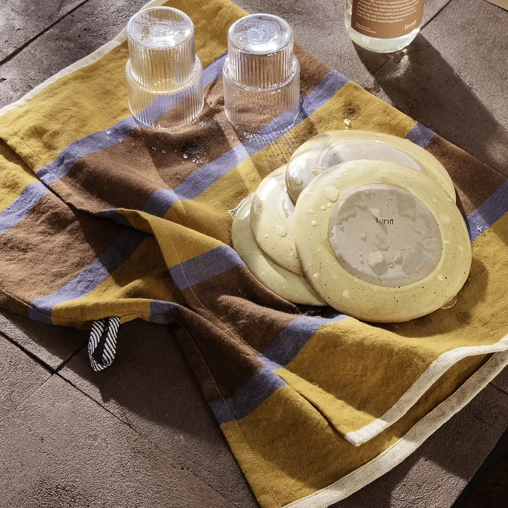 Küchenhandtuch Hale Lime/Bright Blue/Choco