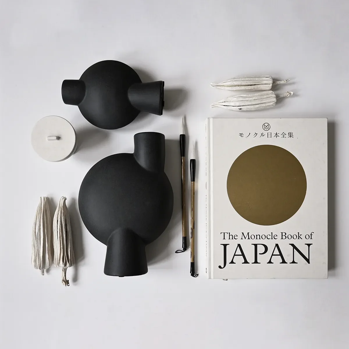 Handbemalte Vase Sphere Bubl Mini Black H19 cm