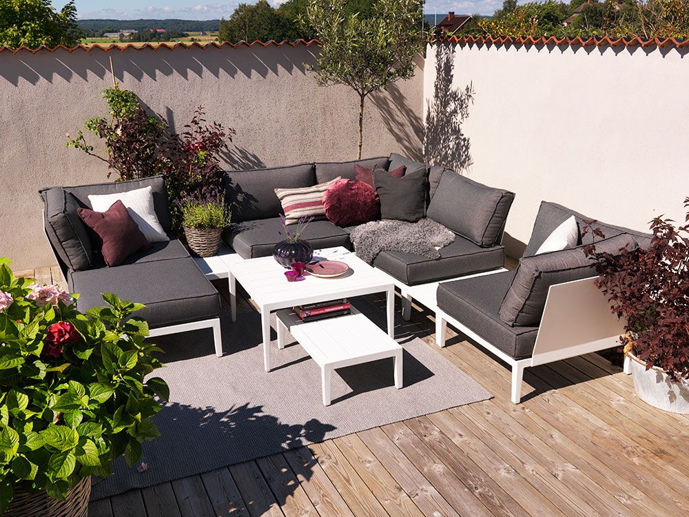 Mackenzie Eckstück weiß Aluminium