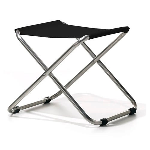 Chico Fußhocker schwarz Aluminium/Textil