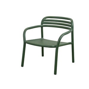 Bliss loungesessel, stapelbar Dark green, aluminium