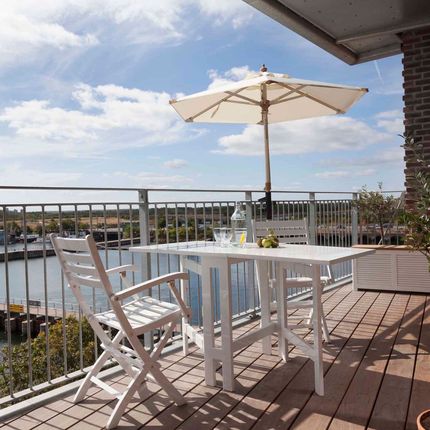 Butterfly Balkontisch 65x130 cm weiß