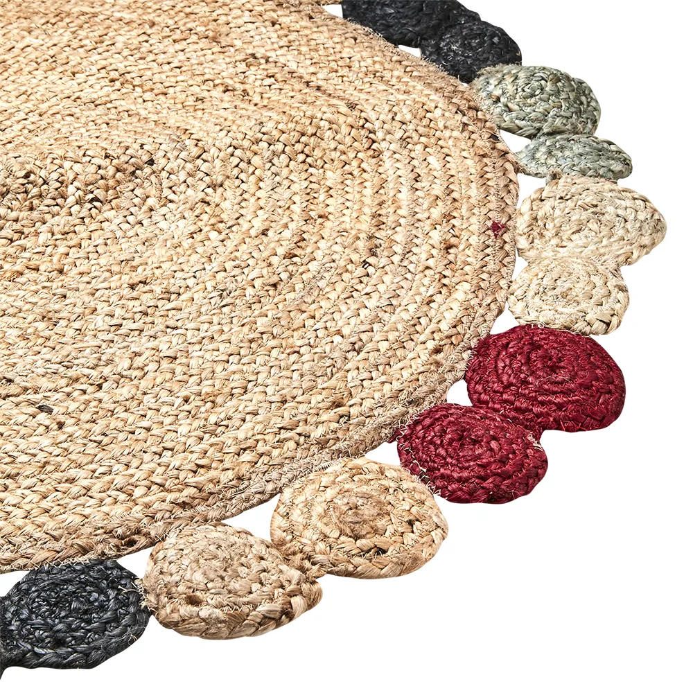 JUNI teppich natur/mehrfarbig Ø90 cm