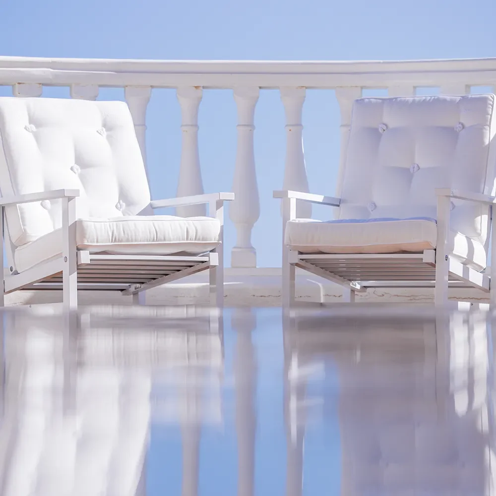 Sessel Weiß Aluminium