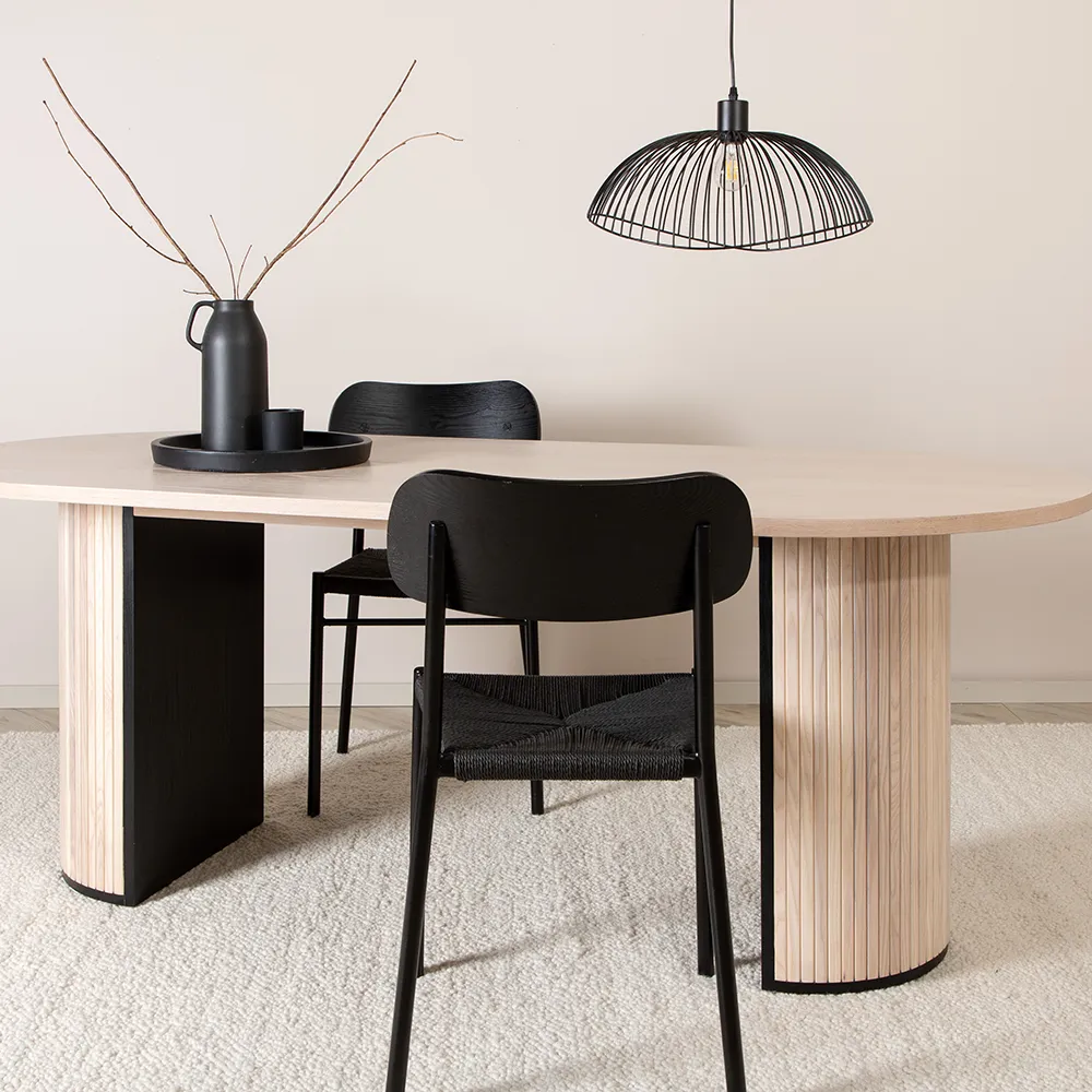 Bianca Esstisch 90x200 cm Weiß verputzt