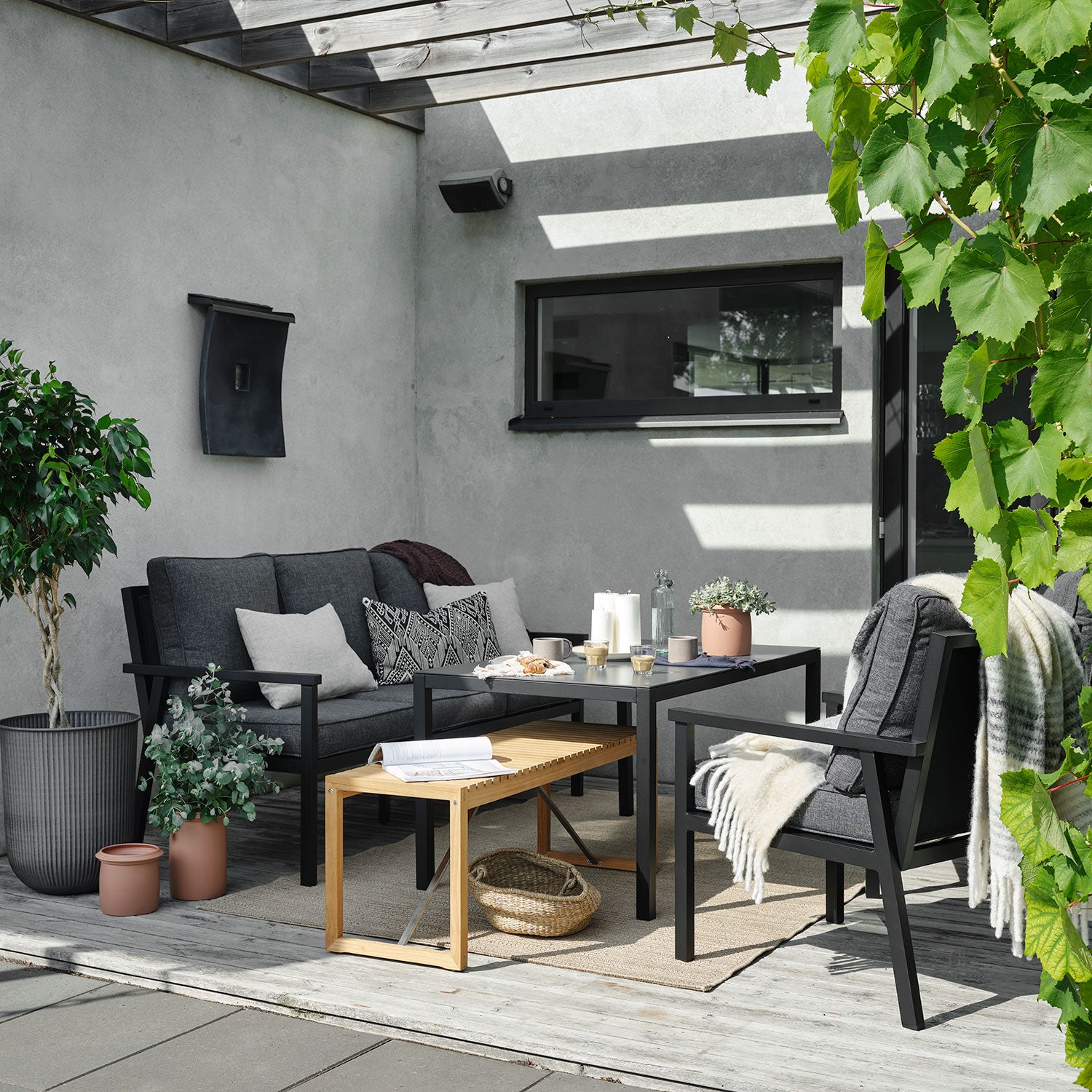 Rana Sofagruppe hoch schwarz