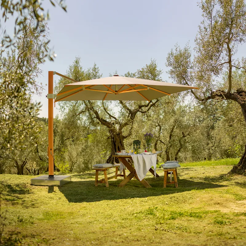 Aura Freiarmschirm 400x400 cm Kat. 5 530 Atlantic