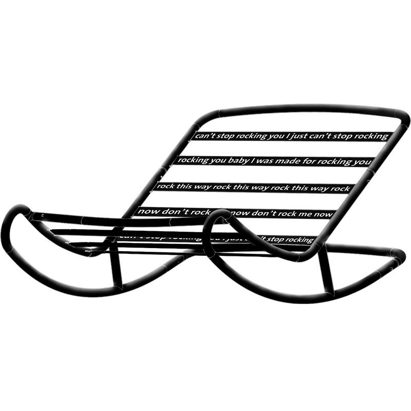 Rock n Roll Schaukelstuhl schwarz