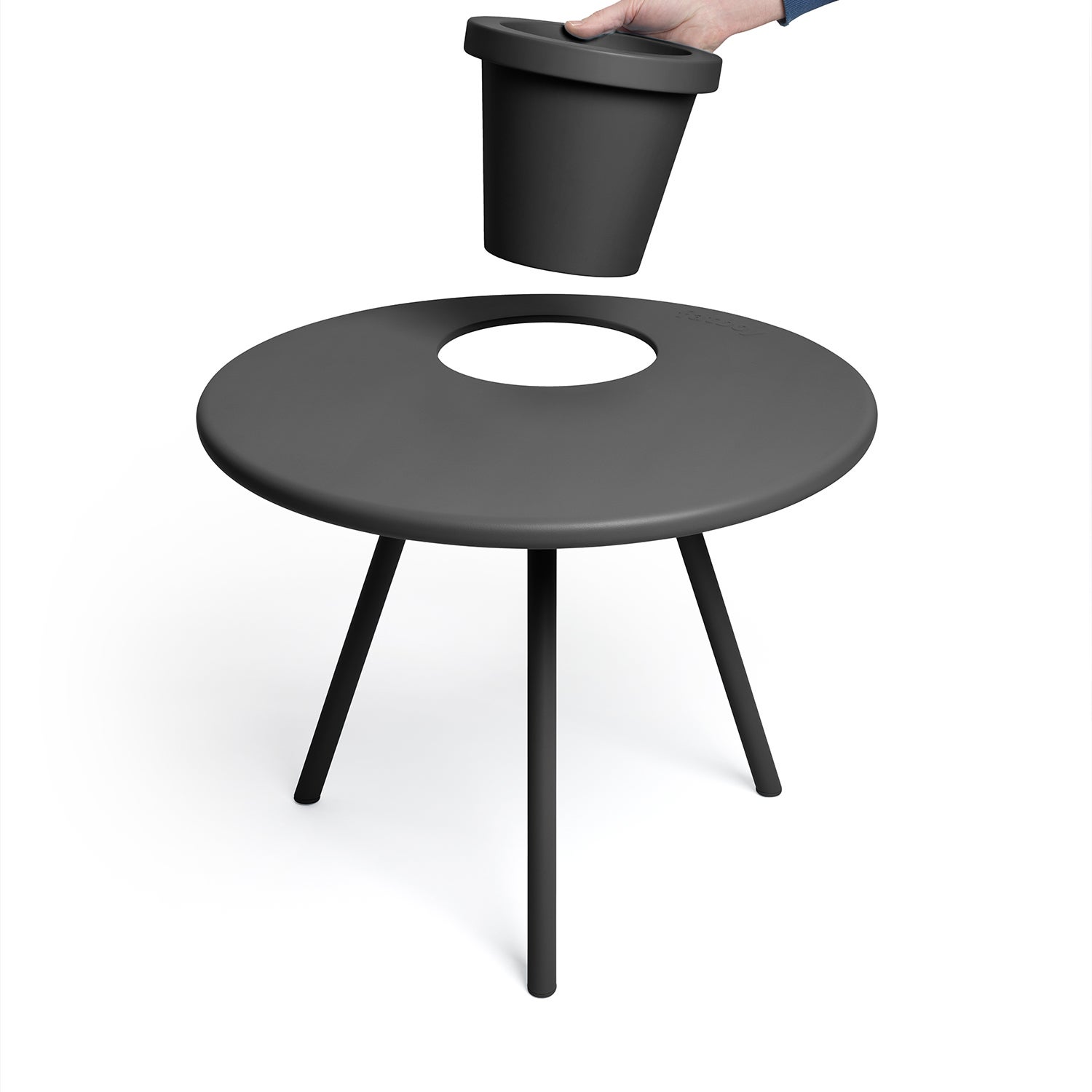 Bakkes Beistelltisch anthrazit