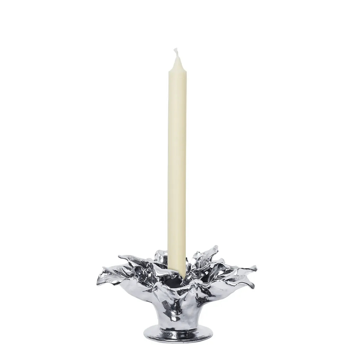 Kerzenhalter Holly Leaf Silver Ø 12 cm