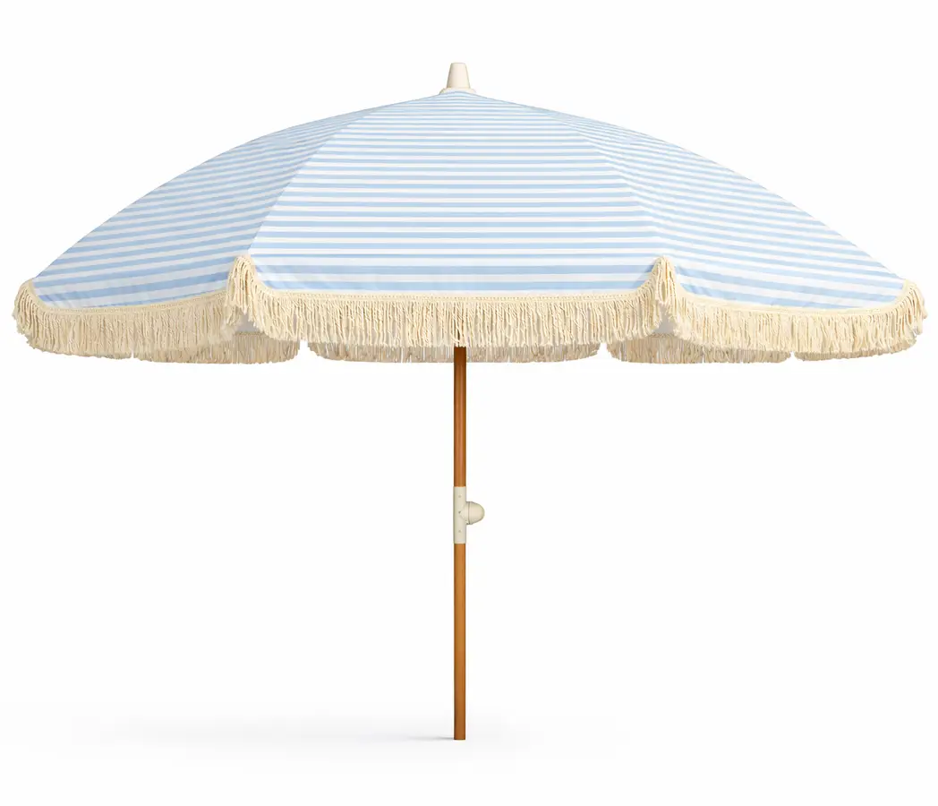 Sonnenschirm 200 cm Blau/Weiß