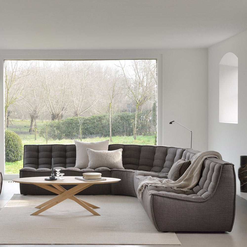 N701 2-Sitzer-Sofa Dark Grey