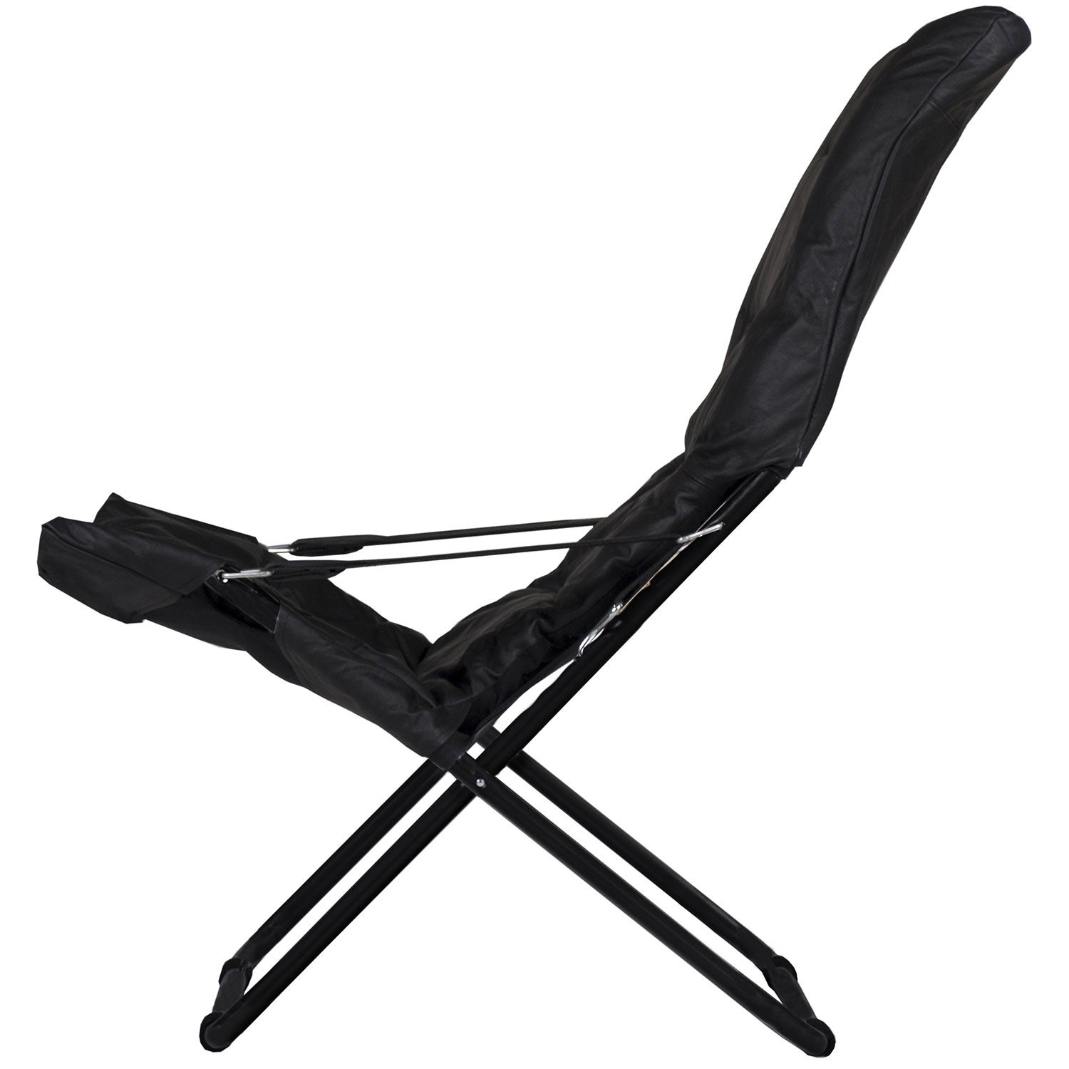 Fiesta Liegestuhl schwarzes Leder