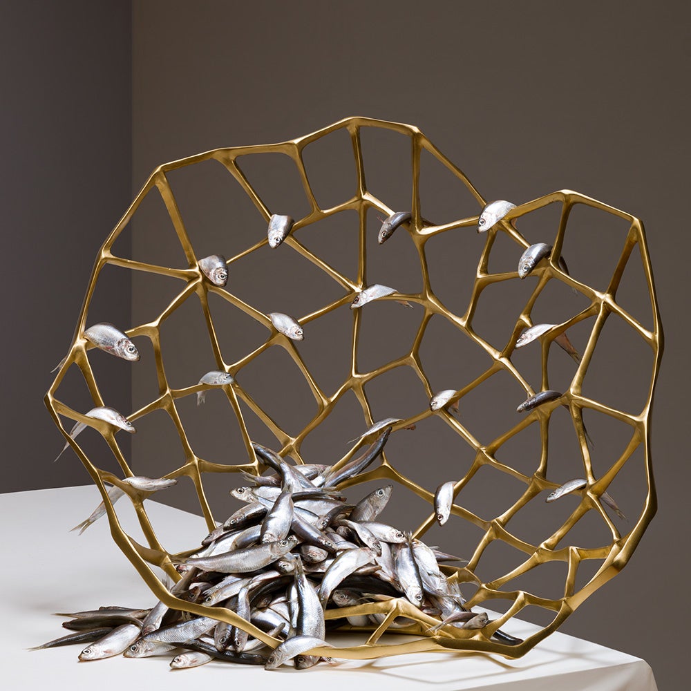 Bone Schüssel extra groß aus Messing