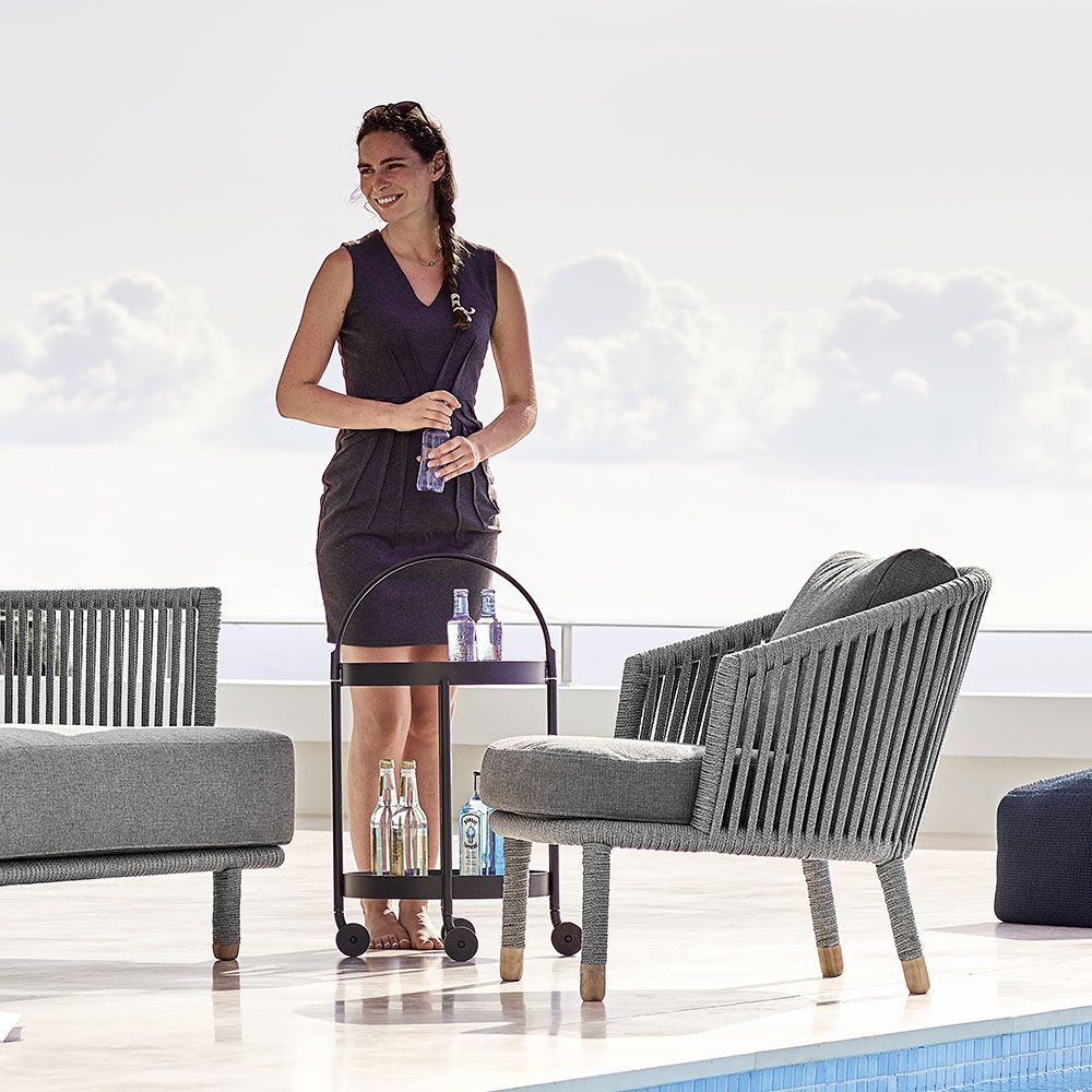 Roll Trolley / Beistelltisch Lava Grau