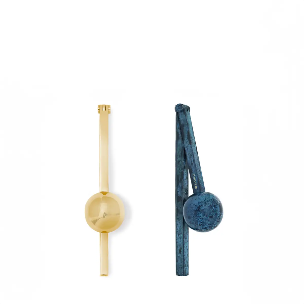Klonk Türklopfer blau oxidiertes Messing