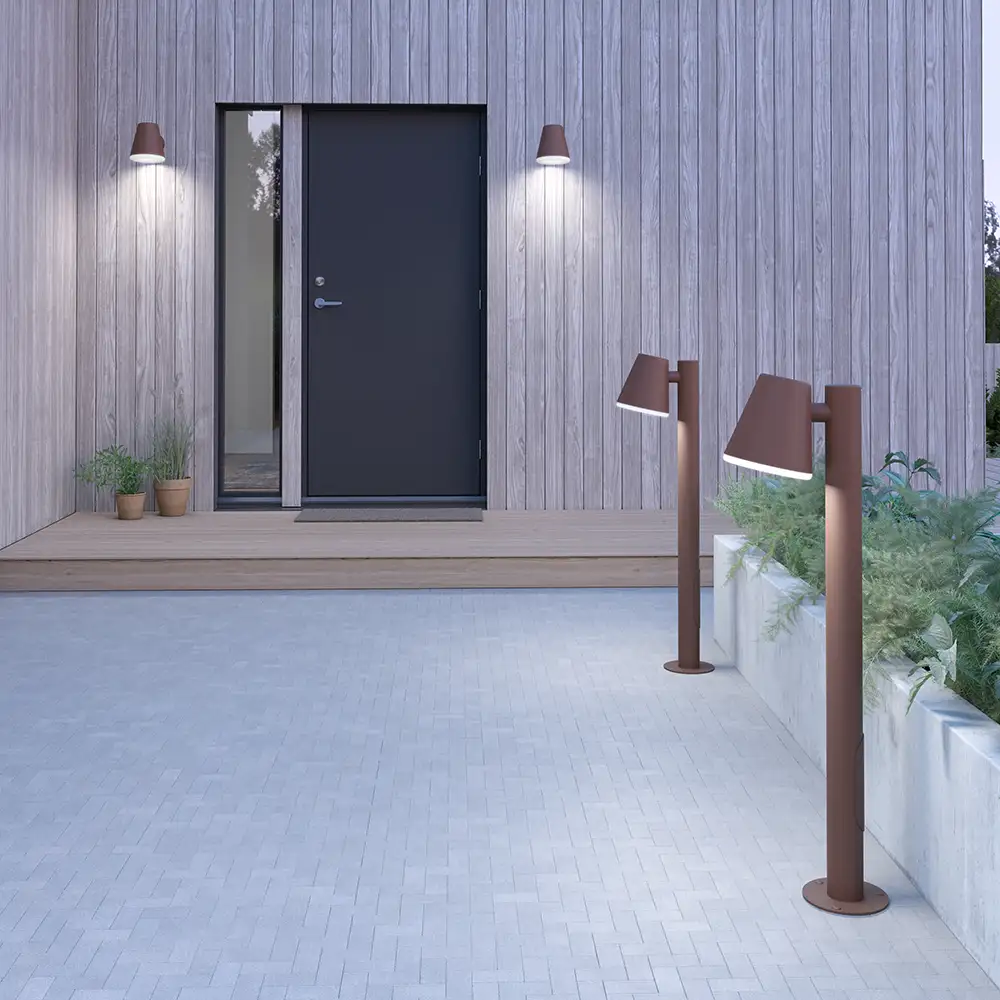 Fog Außenpoller Rost Struktur E27 