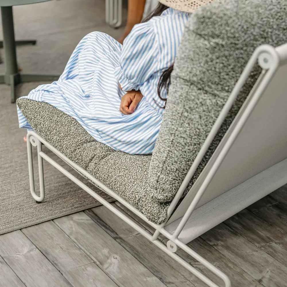 Blixt Sessel Light Grey/Teddy Verde