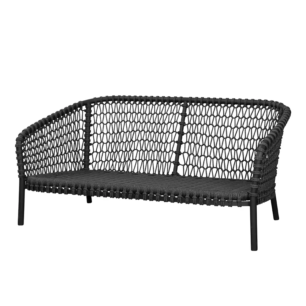 Ocean 2 Sitzer Sofa Dunkelgrau Soft Rope