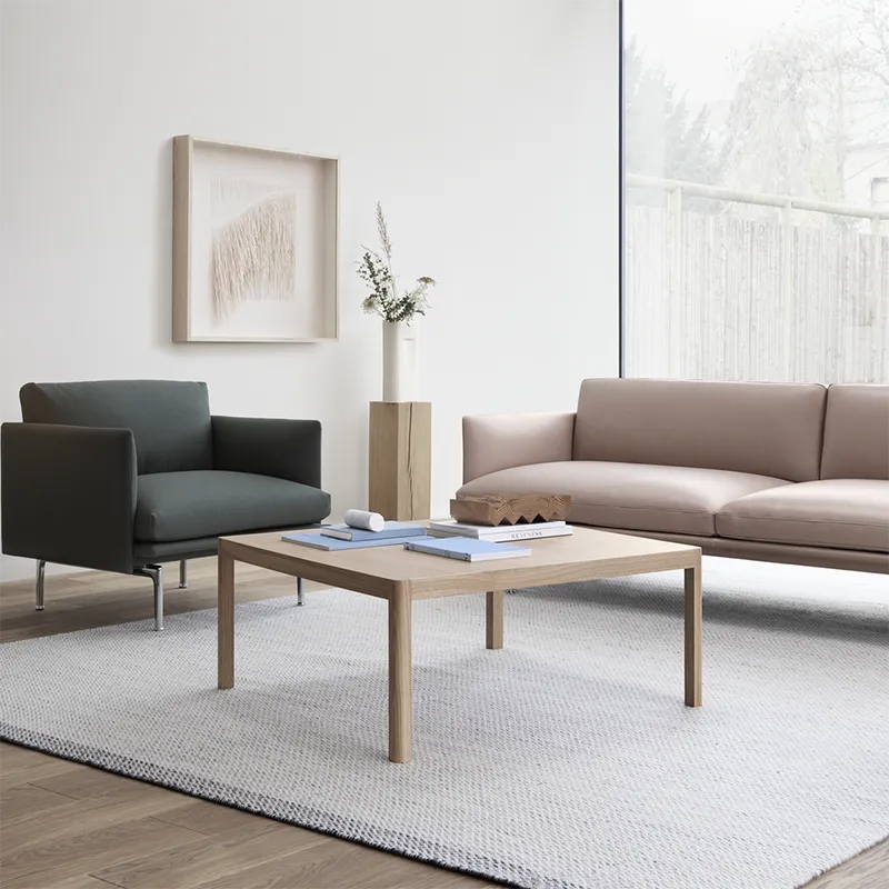 Workshop Couchtisch 86 x 86 cm - Oak Veneer Oak