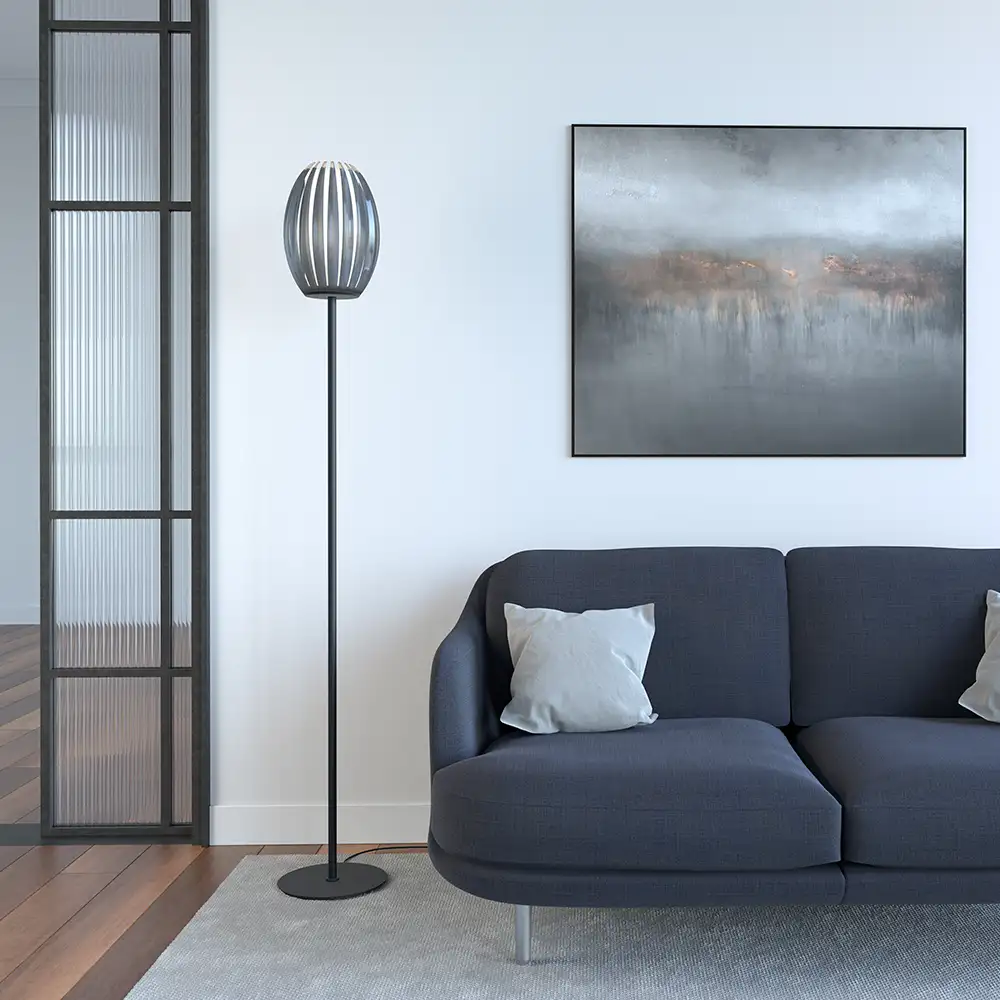 Tentacle Stehleuchte M Schwarz/Rauch E27 