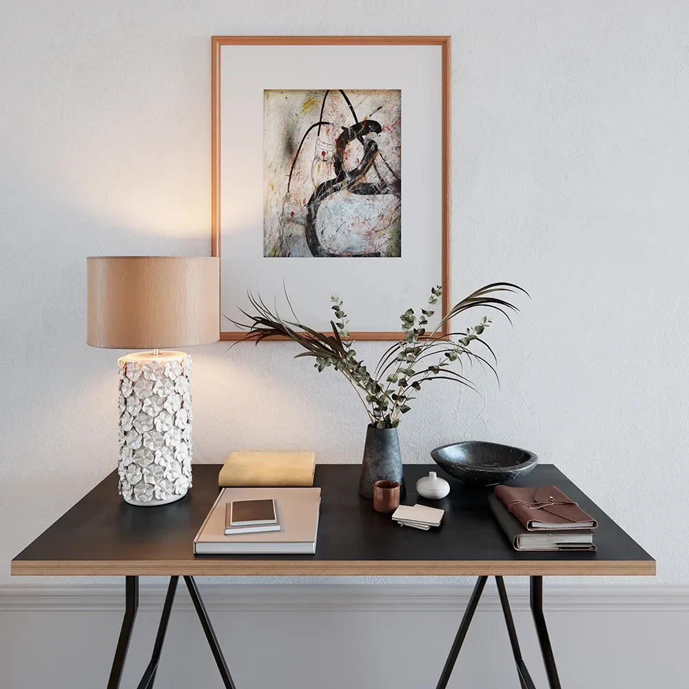 Fiore Tischleuchte H54cm Beige 